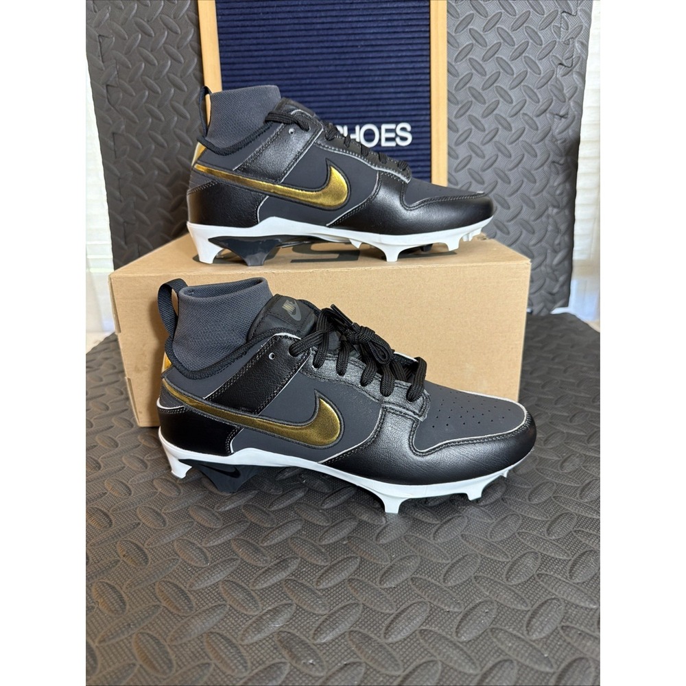 Nike Alpha Menace X Dunk "Color Reveal" Black Size 8 Football Cleats HV6923-001